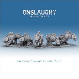 Hellborn Charnel Hounds 15mm
